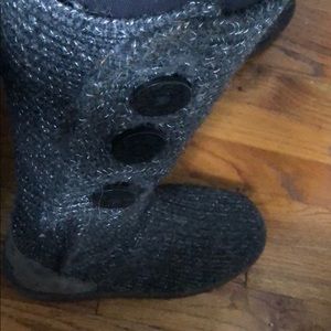 Grey and silver sparkle Uggs! Cardigan style.